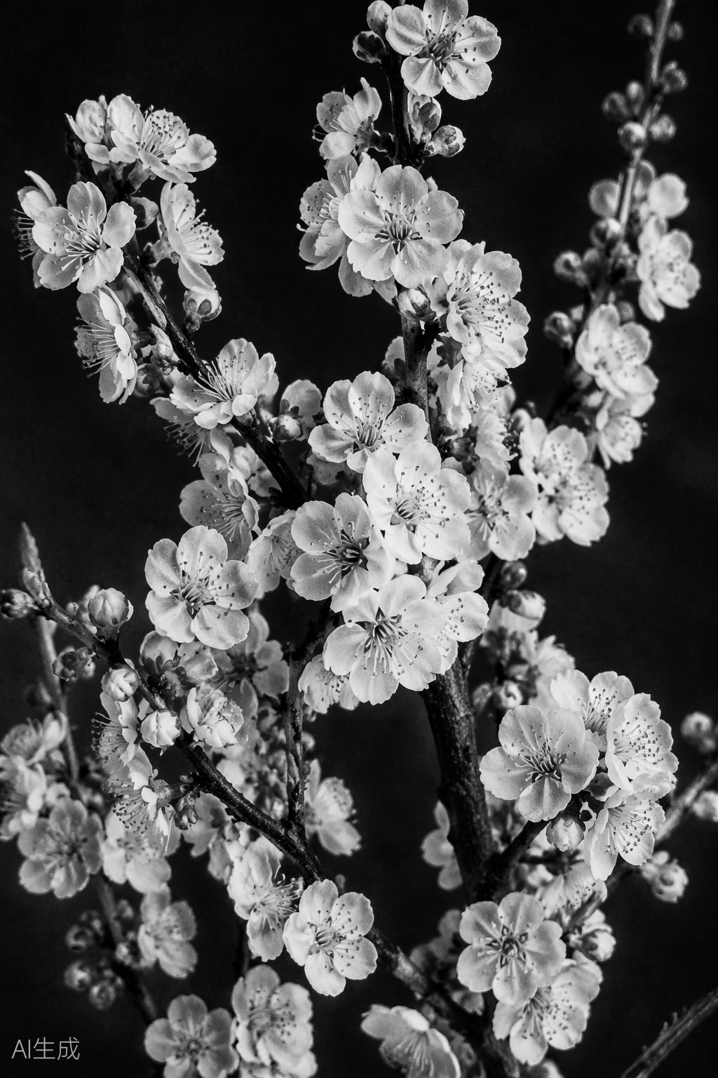 Blooming apricot orchards near Kittsee